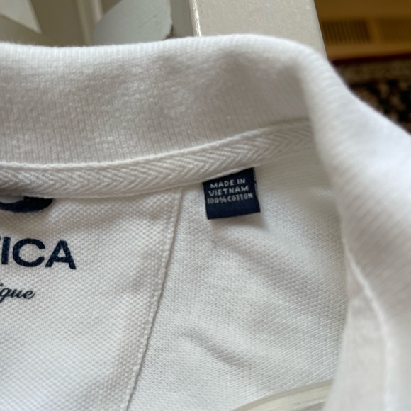 NAUTICA 100% PIQUE COTTON POLO SHIRT size S - Picture 4 of 5